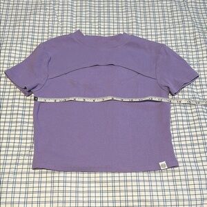 Purple Cutout Crop Top